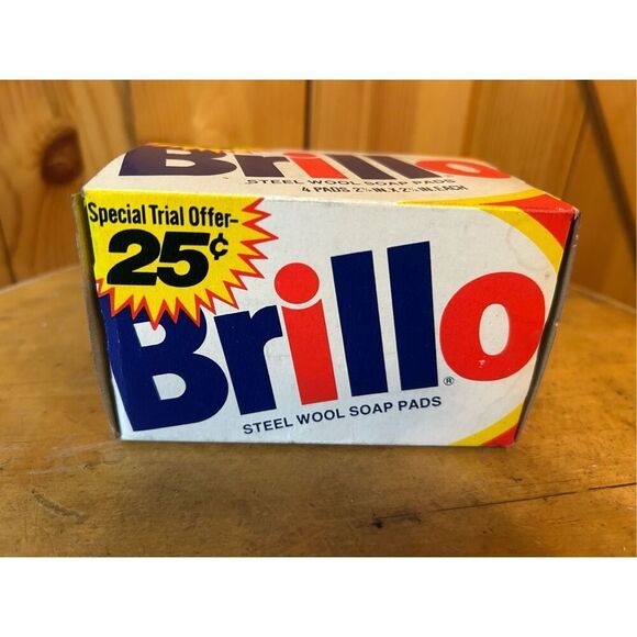 Vintage Box of 4 Brillo Steel Wool Soap Pads Dial Corporation (8552) - Picture 6 of 7